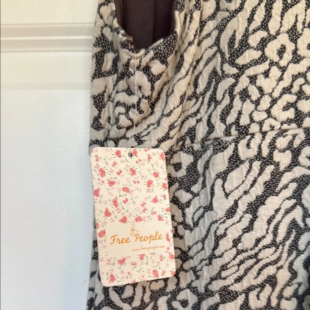 Free People Gray and White Animal Print Dress - Picture 5 of 6